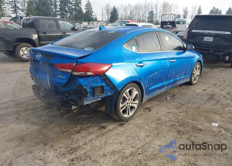 2017 Hyundai Elantra Limited z USA, uszkodzony, nr VIN KMHD84LF3HU358629